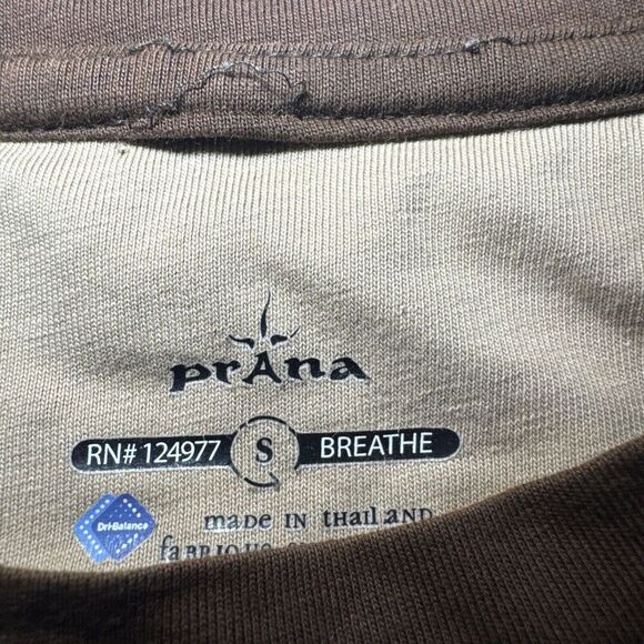 prAna T Shirt, Brown Size Small, Big Logo On The Back. - Picture 2 of 11